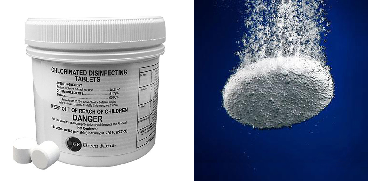 Green Klean Chlorinated Disinfecting Tablet and Tub,